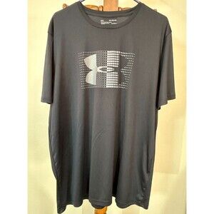 Under Armour T-Shirt HeatGear Men’s 2XL Black Short Sleeve UA Graphic Logo Tee
